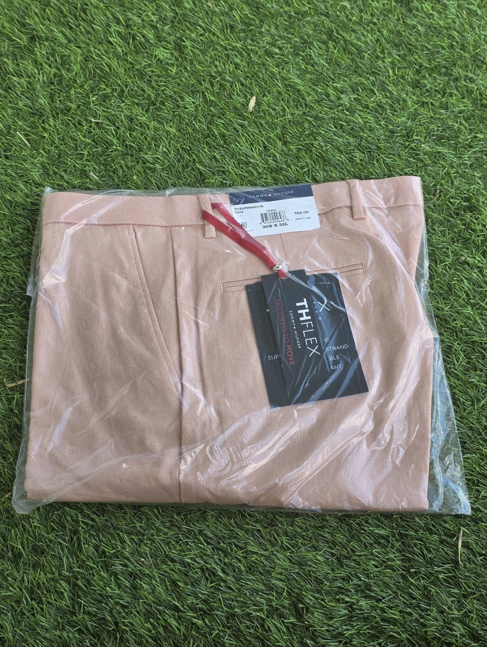 Tommy Hilfiger Men's THFLEX Dress Pants 36kx30 Coral NWT $95 MRSP Career - Picture 6 of 7